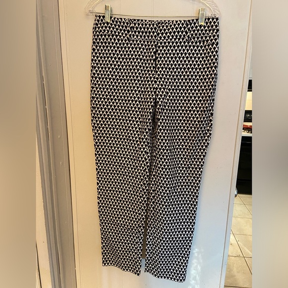 White House Black Market work slim ankle patterned pants - size 4R - size 4 - Picture 1 of 3